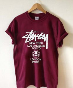 stussy NY LA tokyo london paris T Shirt