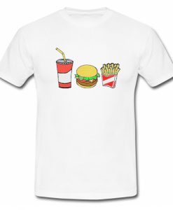 Fast Food Fries Burger and Drink T Shirt