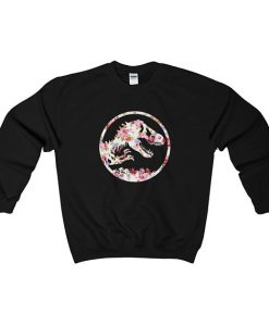 Jurassic Park Floral Pattern Sweatshirt