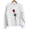 Rose Flower choker Sweatshirt