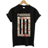 Paramore Logo Bars Floral T shirt
