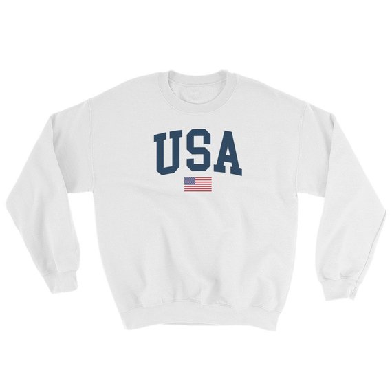 flag sweatshirt women's