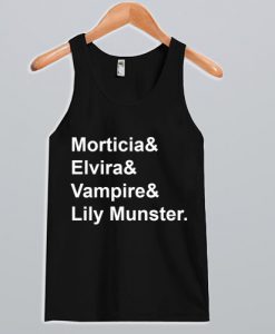 Morticia Elvira Vampira Lily Munster Tank Top