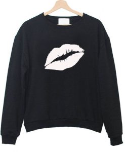 White Lips kiss sweatshirt