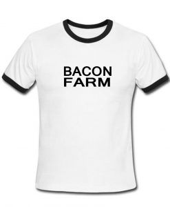 bacon farm ringer shirt