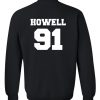 howell 91 sweatshirt back