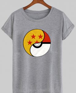 a black dragon ball pokemon tshirt