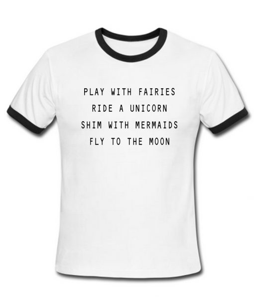 play with fairies ringer shirt