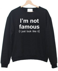 i'm not just famous i just look like sweatshirt