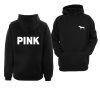 pink hoodie black