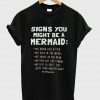 signs you might be a mermaid shirt black