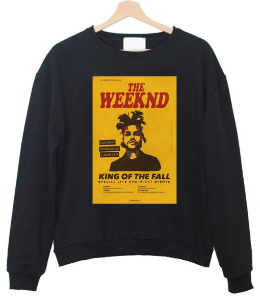the weeknd king of the fall sweatshirt black