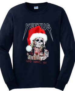 yeezus santa christmas sweatshirt