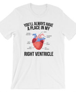 Funny Medical Shirt,Medical Student Gift , Romantic Gift, Biology Student Gift, Anatomical Heart ,Biology Jokes,Short-Sleeve Unisex T-Shirt