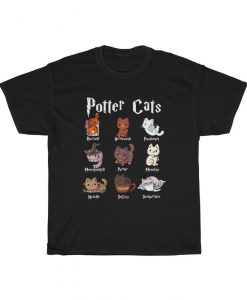 Potter Cats Harry Pawter Potter Funny T Shirt