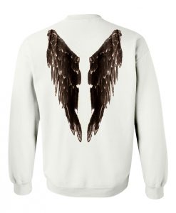 angel wings sweatshirt back