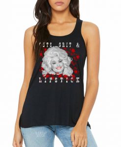 Guts, Grits, and Lipstick Dolly Racerback Tank Top