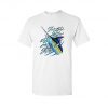 Marlin with school of Fish Men's Fishing T-shirt