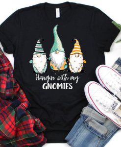 Hangin with my Gnomies Christmas Gnome Boy Nordic T Shirt
