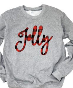 Jolly T-Shirt, Buffalo Plaid Top, Christmas Gift