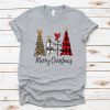 Merry Christmas T-Shirt, Buffalo Plaid Top,