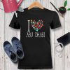 I love Abu Dhabi colorful hearts Tshirt Unisex