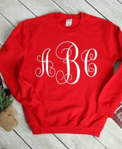 Monogrammed Sweatshirt, Cozy Sweatshirt, Monogram, Monogramm KK Monogram, Cozy Shirt, Christmas Gift, Winter Shirt,