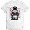 Dwarf Hamster on Bike with Flag of United Kingdom tshirt