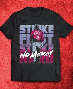 Strike First Strike First No Mercy Karate Kid Johnny 80s Mens Black T-Shirt