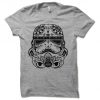 Sugar Skull Stormtrooper Shirt. Geek Calavera Tee. Funny Tee Shirt.