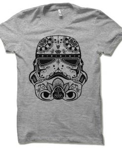 Sugar Skull Stormtrooper Shirt. Geek Calavera Tee. Funny Tee Shirt.