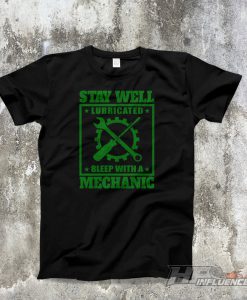 Gearhead Green STAY LUBRICATED Black T-shirt