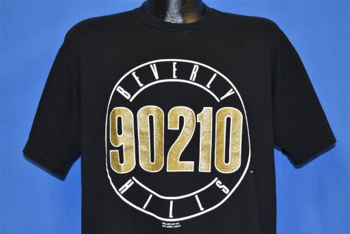 90s Beverly Hills 90210 TV Show Logo Black Gold t-shirt