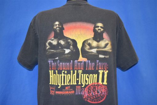 90s Holyfield-Tyson II The Sound and the Fury 1997 Boxing Match t-shirt Back
