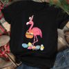 Cute and funny pink flamingo Easter eggs T-shirt