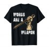 Freedom Of Speech Retro & Vintage Style Your Voice Words Is A Weapon Political T-Shirts