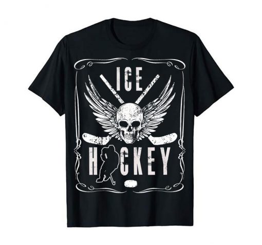 Ice Hockey 2020 Championship Ice Skate Training Sports Event Love Contact Sports Title BMF Skull N Bones Tops T-Shirts