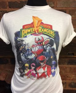 Mighty Morphin Power Rangers - White T-Shirt. Men's & Women's all sizes