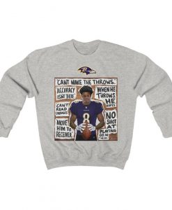 NEW!! Lamar Jackson Silence the Doubters Baltimore Ravens Sweatshirt