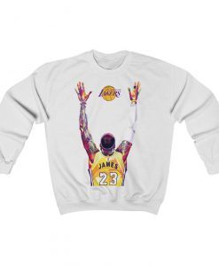 NEW!! Lebron James Hail King James L.A Lakers Sweatshirt Unisex