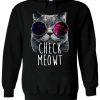 Check Meowt Space Glasses Cat Hoodie