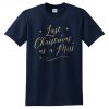 Last Christmas As A Miss T-shirt Top Shirt Tee Funny Women's Festive Gold Wedding Marriage Bride Bridal Party