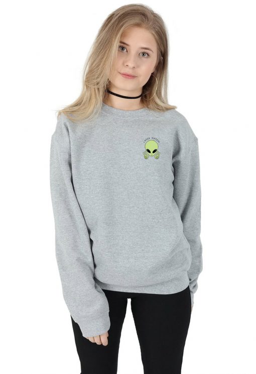 Later Haters Alien Head Sweatshirt Sweater Jumper Top Fashion Tumblr Grunge Space UFO