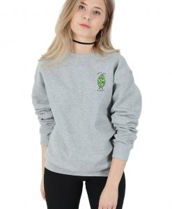 Leaf Me Alone Sweater Jumper Top Fashion Sweatshirt Funny Cute Leave Grunge