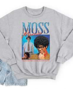 Moss Maurice Sweatshirt Jumper Funny Roy Jen Tnetennba IT Nerd Geek Retro 80's 90's