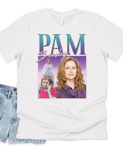 Pam Beesley Homage T-shirt Top Shirt Tee Funny The US Office TV Icon 90's 80's Michael Scott