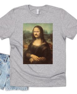 Ron Swanson Mona Lisa T-shirt Top Shirt Tee Funny Parks and Rec TV Icon