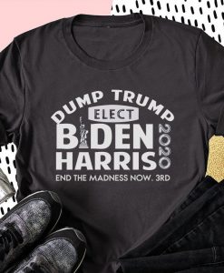 Dump Trump T-Shirt, Biden Harris End The Madness Now Shirt, Funny Democrat Shirt, Biden 2020 Shirt, Unisex T-shirt, Election 2020 Shirt