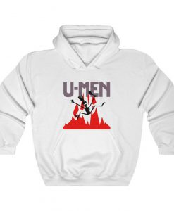 The U-Men Solid Action Hoodie, Grunge Music, U Men Logo, Adult Mens & Womens