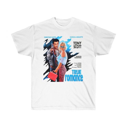 True Romance (1993) Tee, Quentin Tarantino Film, Womens Mens Retro T-Shirt
